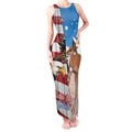 Personalised United States And Australia Tank Maxi Dress USA Eagle With Aussie Kangaroo
