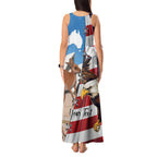 Personalised United States And Australia Tank Maxi Dress USA Eagle With Aussie Kangaroo