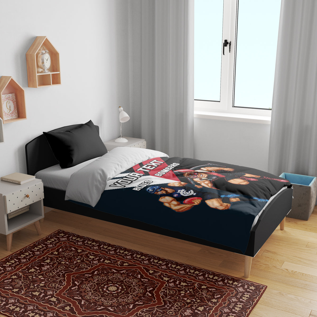 Custom Blues And Bombers Football Bedding Set 2024 Together Sporty