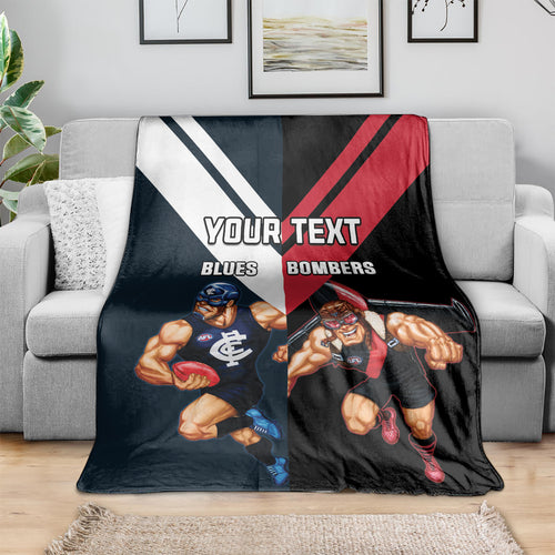 Custom Blues And Bombers Football Blanket 2024 Together Sporty