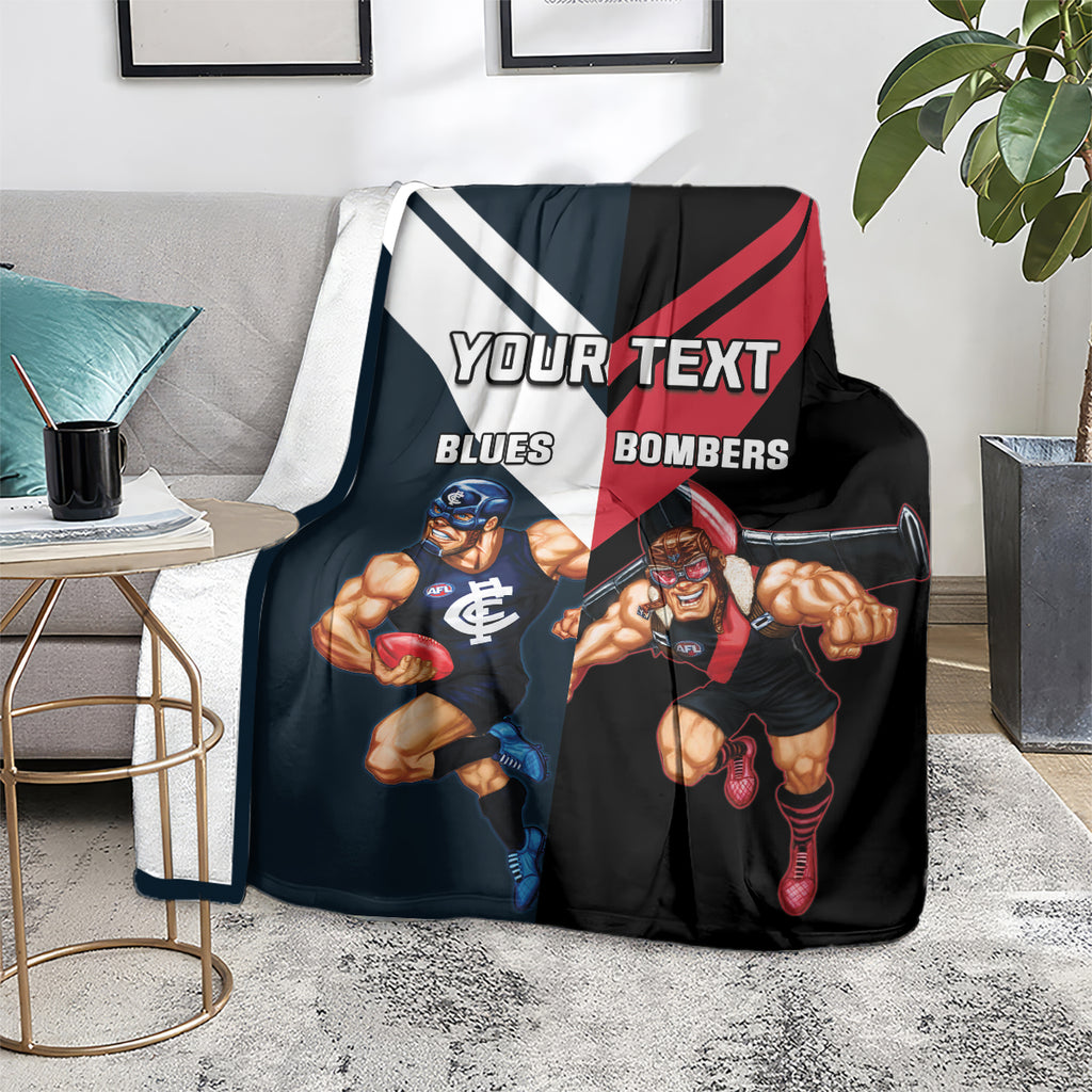 Custom Blues And Bombers Football Blanket 2024 Together Sporty
