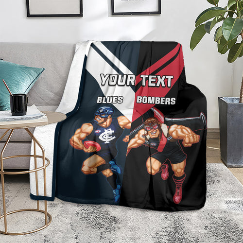 Custom Blues And Bombers Football Blanket 2024 Together Sporty