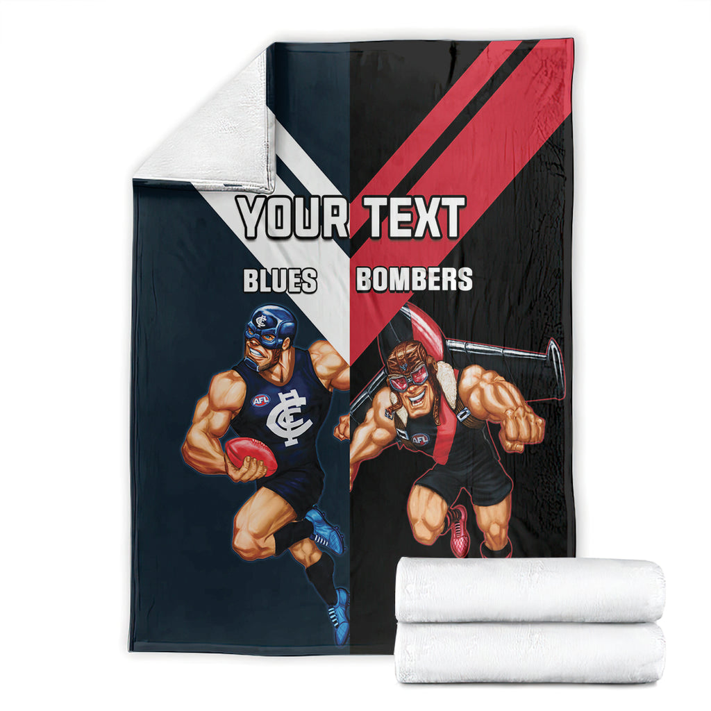 Custom Blues And Bombers Football Blanket 2024 Together Sporty