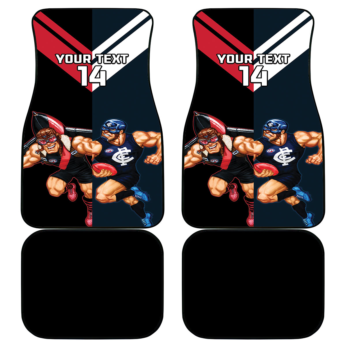 Custom Blues And Bombers Football Car Mats 2024 Together Sporty