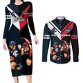 Custom Blues And Bombers Football Couples Matching Long Sleeve Bodycon Dress and Long Sleeve Button Shirt 2024 Together Sporty