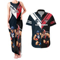 Custom Blues And Bombers Football Couples Matching Tank Maxi Dress and Hawaiian Shirt 2024 Together Sporty