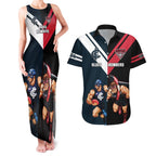 Custom Blues And Bombers Football Couples Matching Tank Maxi Dress and Hawaiian Shirt 2024 Together Sporty