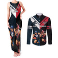 Custom Blues And Bombers Football Couples Matching Tank Maxi Dress and Long Sleeve Button Shirt 2024 Together Sporty