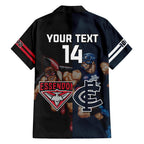 Custom Blues And Bombers Football Family Matching Long Sleeve Bodycon Dress and Hawaiian Shirt 2024 Together Sporty