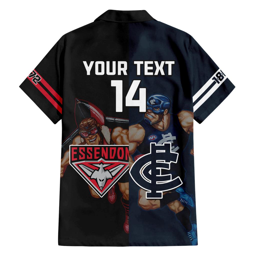 Custom Blues And Bombers Football Family Matching Long Sleeve Bodycon Dress and Hawaiian Shirt 2024 Together Sporty