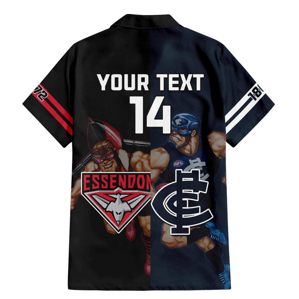 Custom Blues And Bombers Football Family Matching Mermaid Dress and Hawaiian Shirt 2024 Together Sporty