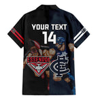 Custom Blues And Bombers Football Family Matching Mermaid Dress and Hawaiian Shirt 2024 Together Sporty
