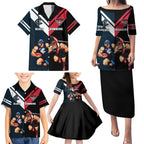 Custom Blues And Bombers Football Family Matching Puletasi and Hawaiian Shirt 2024 Together Sporty