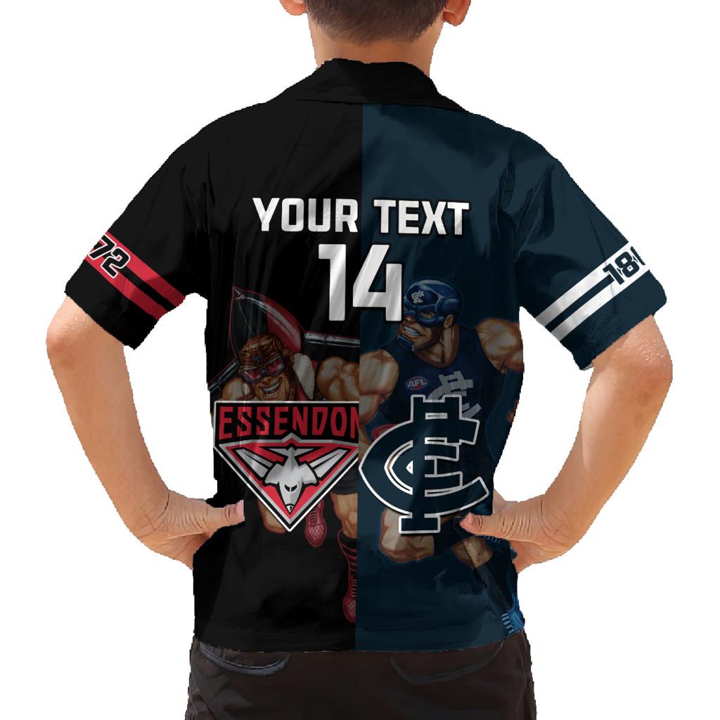 Custom Blues And Bombers Football Family Matching Puletasi and Hawaiian Shirt 2024 Together Sporty