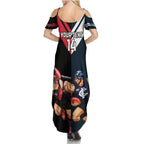Custom Blues And Bombers Football Family Matching Summer Maxi Dress and Hawaiian Shirt 2024 Together Sporty