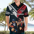 Custom Blues And Bombers Football Hawaiian Shirt 2024 Together Sporty