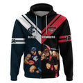 Custom Blues And Bombers Football Hoodie 2024 Together Sporty