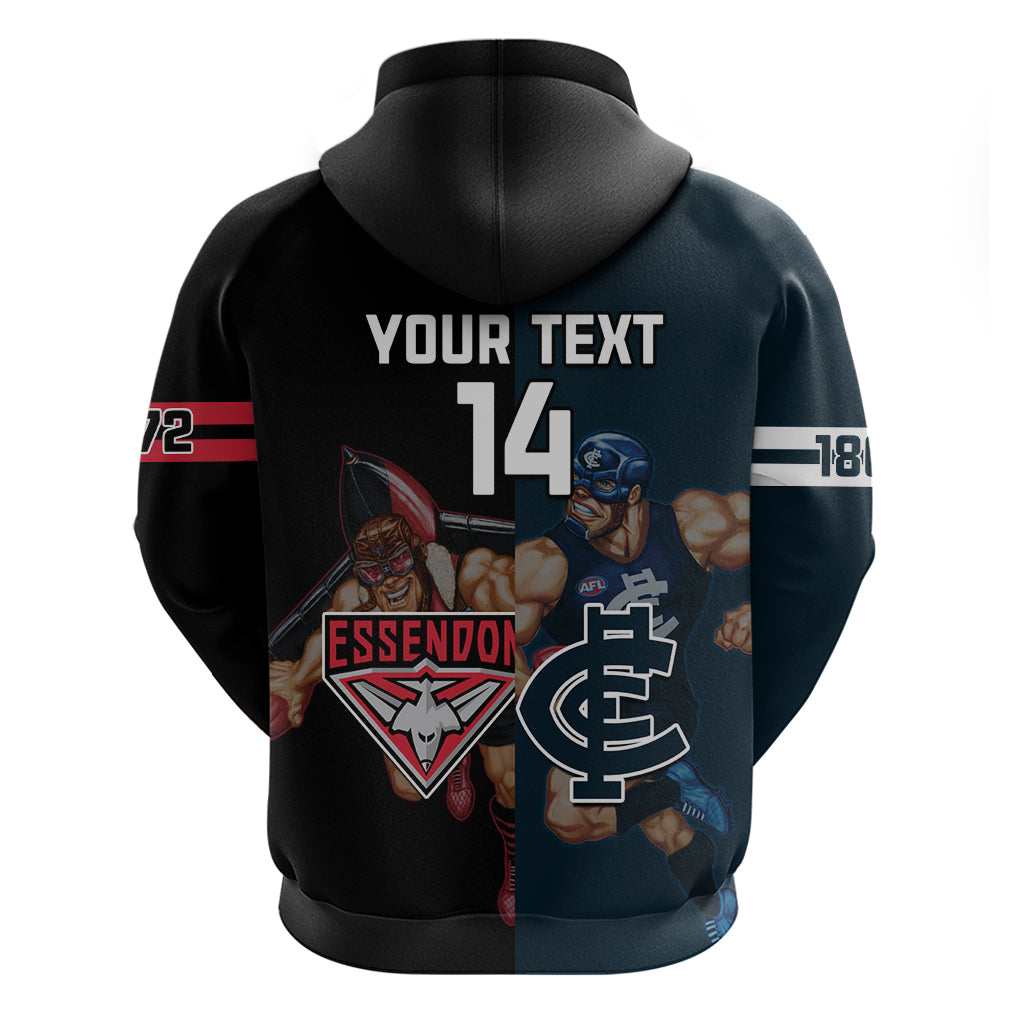 Custom Blues And Bombers Football Hoodie 2024 Together Sporty