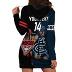 Custom Blues And Bombers Football Hoodie Dress 2024 Together Sporty