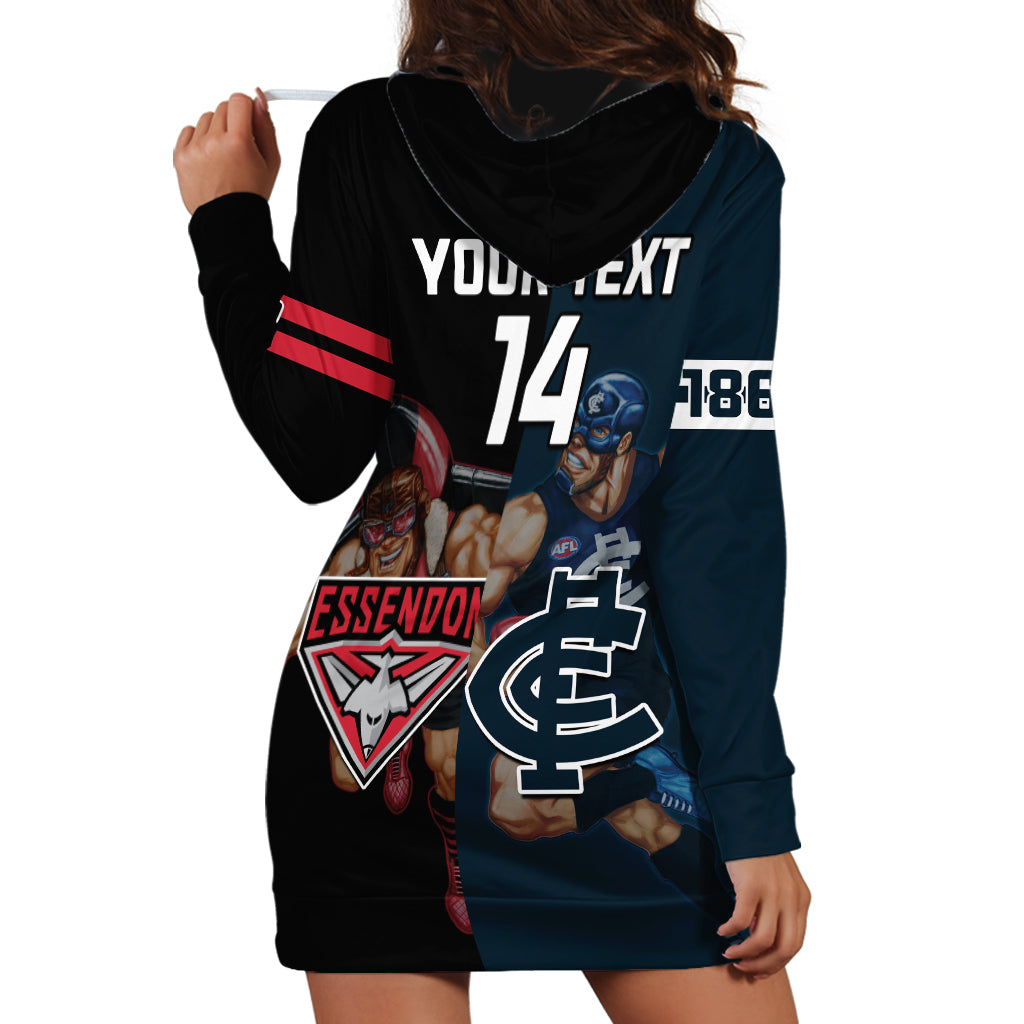 Custom Blues And Bombers Football Hoodie Dress 2024 Together Sporty