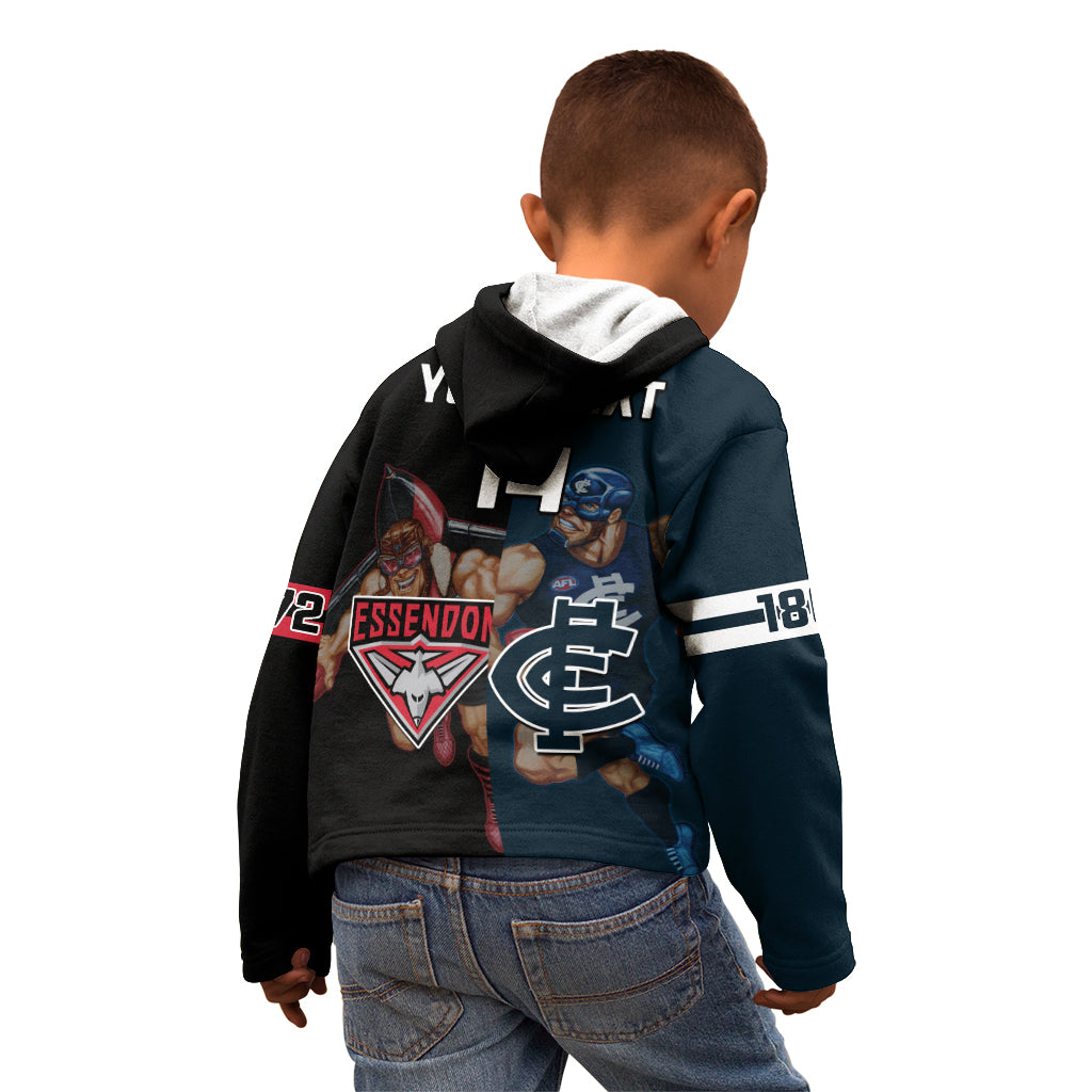 Custom Blues And Bombers Football Kid Hoodie 2024 Together Sporty