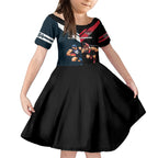 Custom Blues And Bombers Football Kid Short Sleeve Dress 2024 Together Sporty