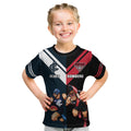 Custom Blues And Bombers Football Kid T Shirt 2024 Together Sporty