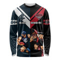 Custom Blues And Bombers Football Long Sleeve Shirt 2024 Together Sporty