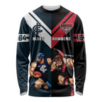 Custom Blues And Bombers Football Long Sleeve Shirt 2024 Together Sporty