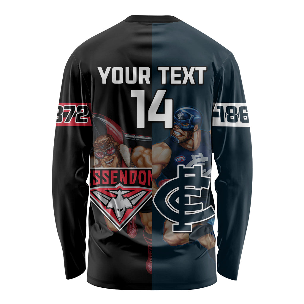 Custom Blues And Bombers Football Long Sleeve Shirt 2024 Together Sporty
