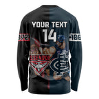 Custom Blues And Bombers Football Long Sleeve Shirt 2024 Together Sporty