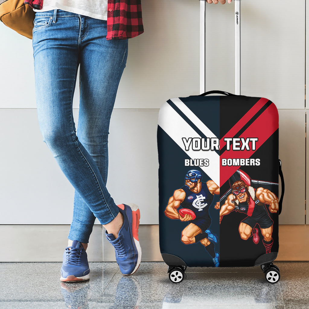 Custom Blues And Bombers Football Luggage Cover 2024 Together Sporty