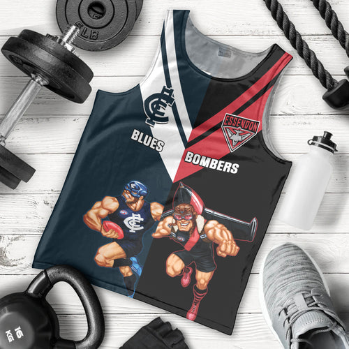 Custom Blues And Bombers Football Men Tank Top 2024 Together Sporty