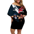 Custom Blues And Bombers Football Off Shoulder Short Dress 2024 Together Sporty