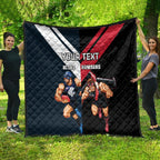 Custom Blues And Bombers Football Quilt 2024 Together Sporty