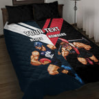 Custom Blues And Bombers Football Quilt Bed Set 2024 Together Sporty