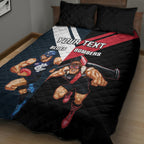Custom Blues And Bombers Football Quilt Bed Set 2024 Together Sporty