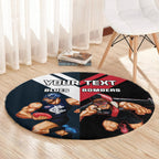 Custom Blues And Bombers Football Round Carpet 2024 Together Sporty