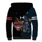 Custom Blues And Bombers Football Sherpa Hoodie 2024 Together Sporty