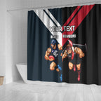 Custom Blues And Bombers Football Shower Curtain 2024 Together Sporty