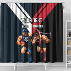Custom Blues And Bombers Football Shower Curtain 2024 Together Sporty