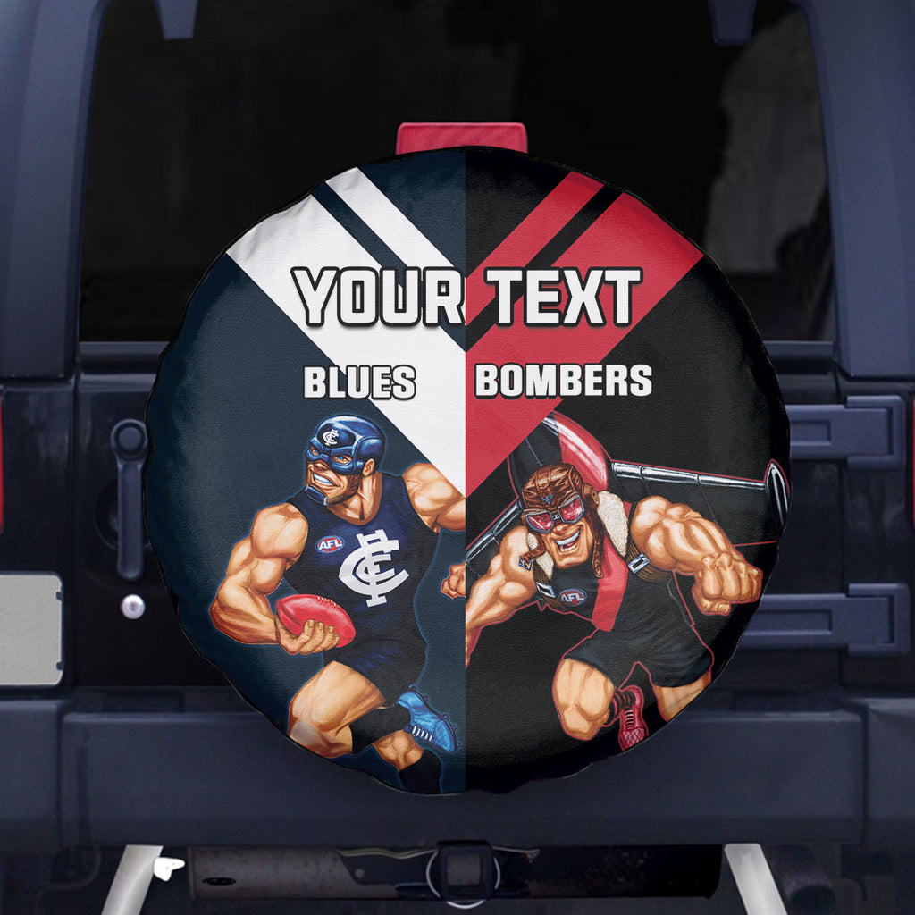 Custom Blues And Bombers Football Spare Tire Cover 2024 Together Sporty