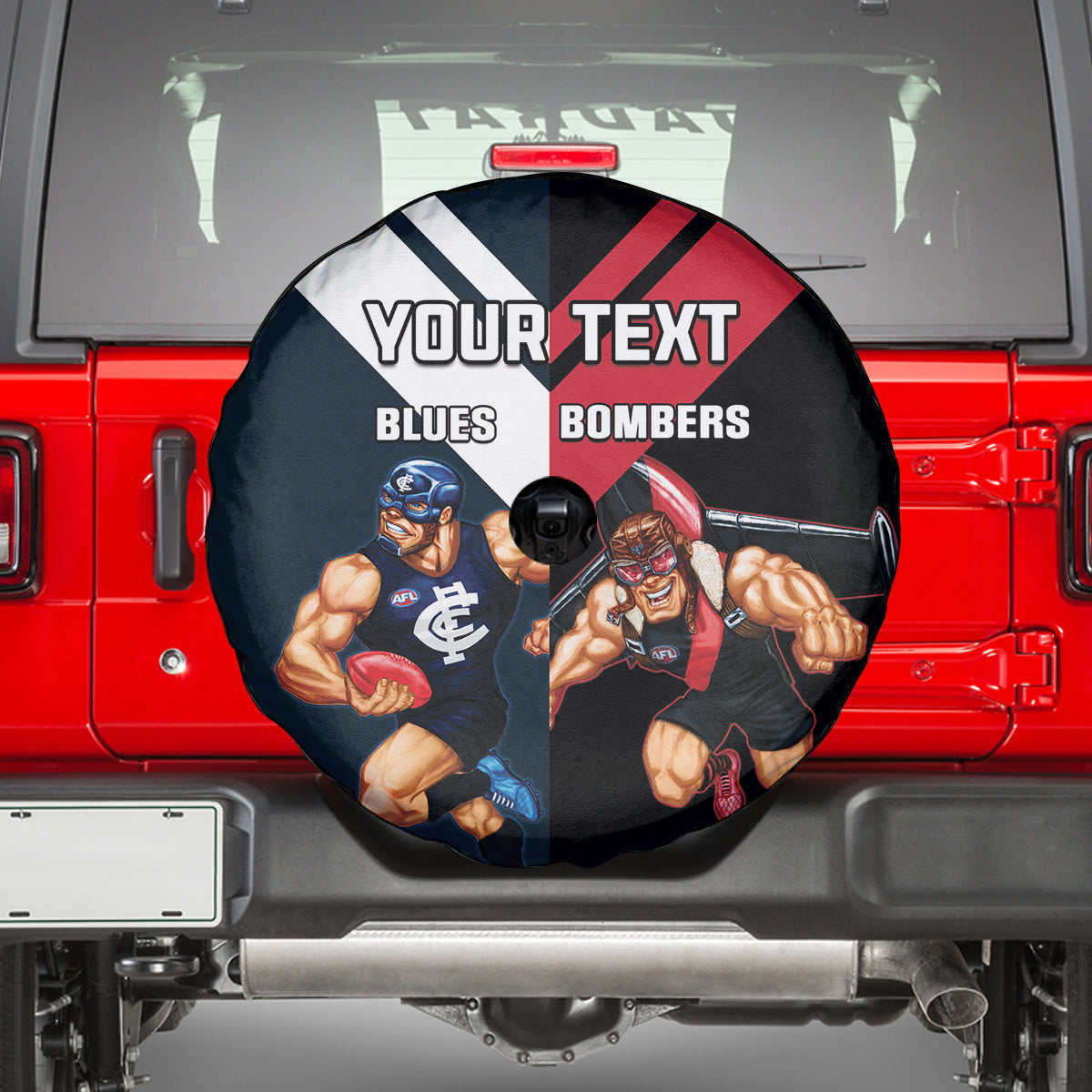 Custom Blues And Bombers Football Spare Tire Cover 2024 Together Sporty