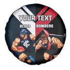 Custom Blues And Bombers Football Spare Tire Cover 2024 Together Sporty