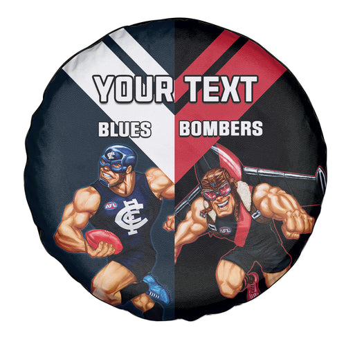 Custom Blues And Bombers Football Spare Tire Cover 2024 Together Sporty