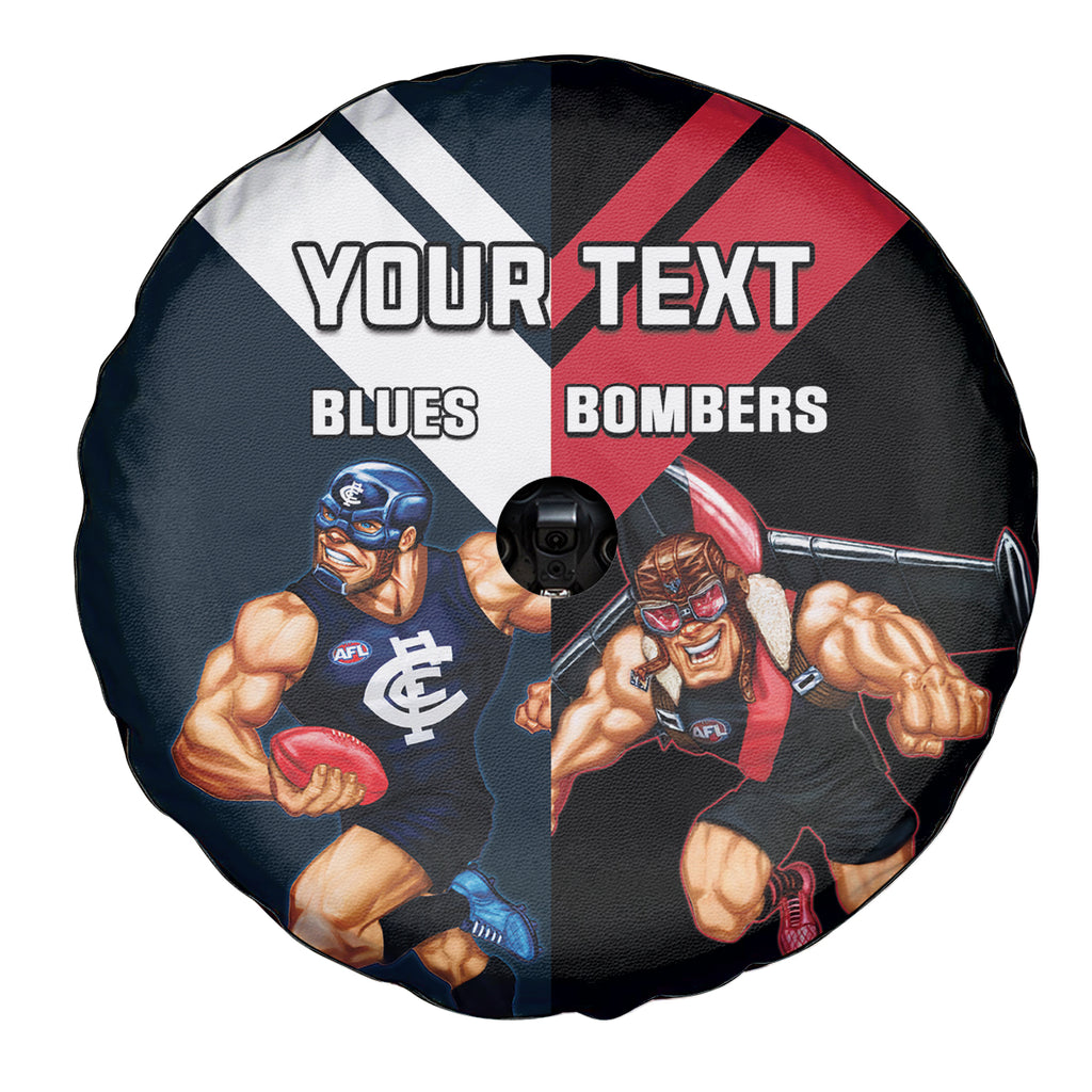 Custom Blues And Bombers Football Spare Tire Cover 2024 Together Sporty