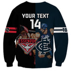 Custom Blues And Bombers Football Sweatshirt 2024 Together Sporty