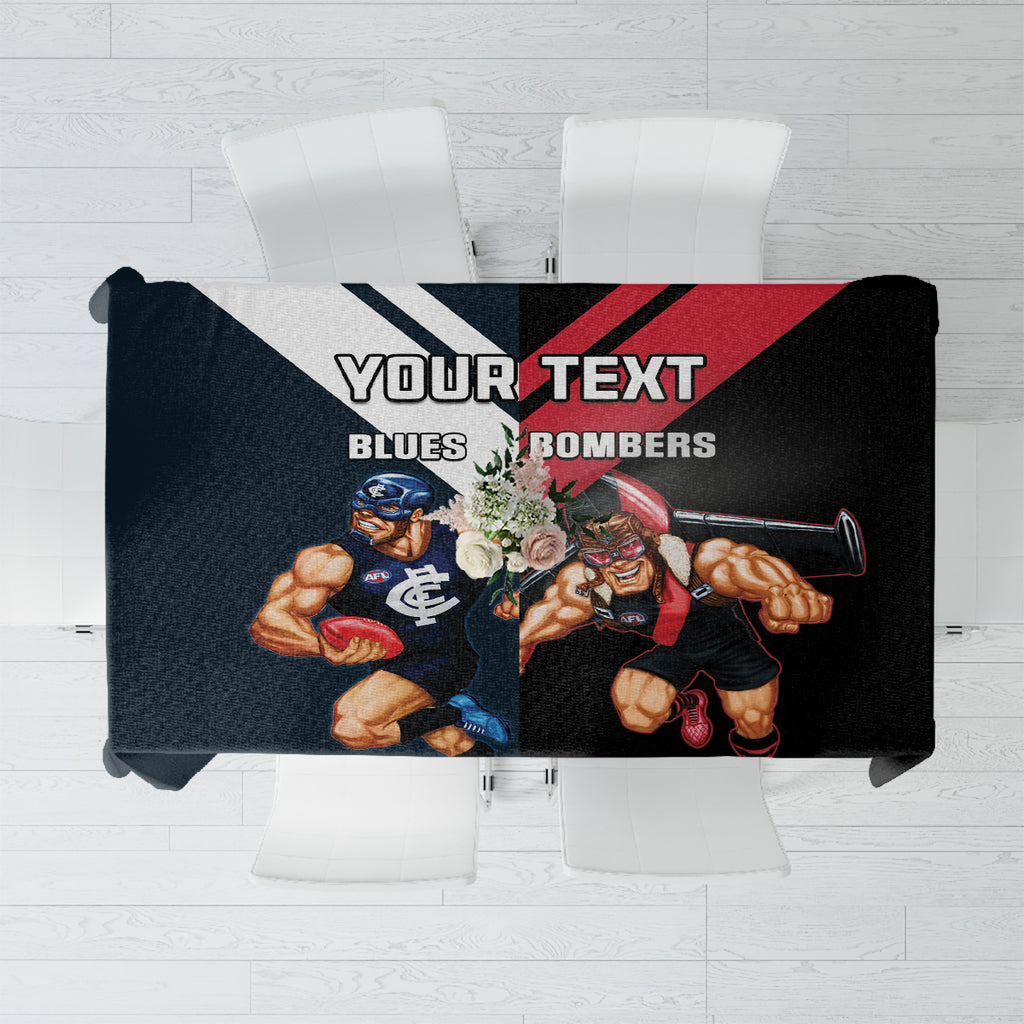 Custom Blues And Bombers Football Tablecloth 2024 Together Sporty
