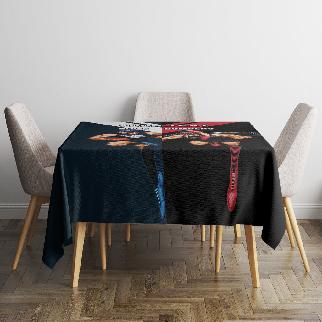 Custom Blues And Bombers Football Tablecloth 2024 Together Sporty