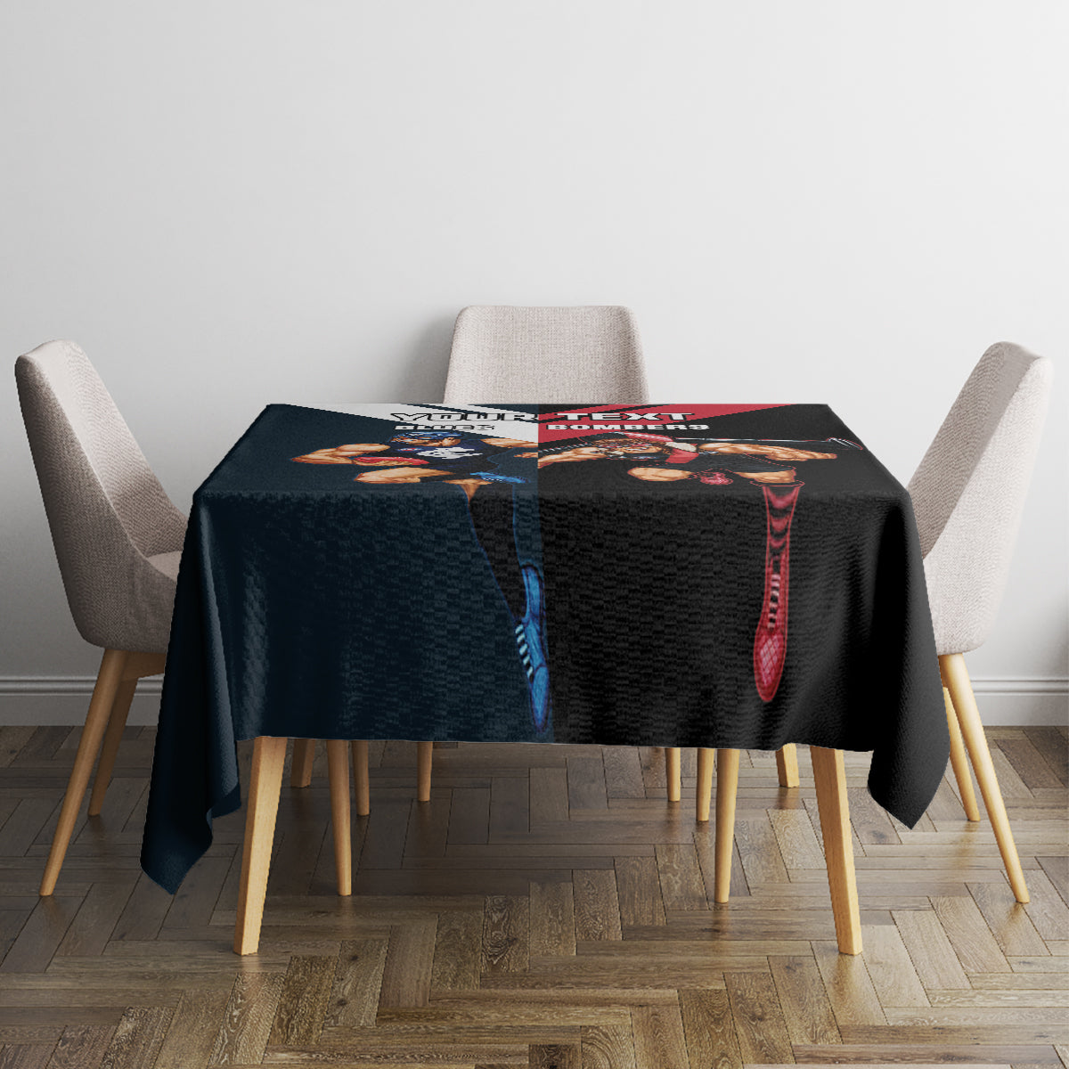 Custom Blues And Bombers Football Tablecloth 2024 Together Sporty